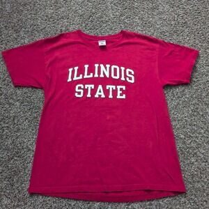 Vintgae Illinois State University Shirt Mens Size Large Red Redbirds Jerzees